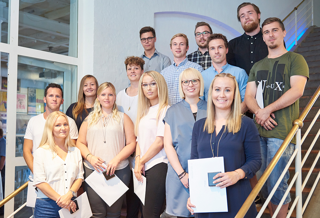 Medaljeoverrækkelse mediegrafiker gruppebillede