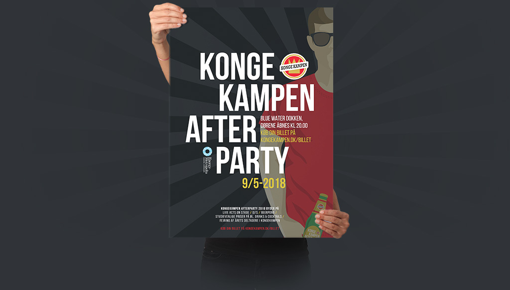 Kongekampen Afterparty - plakat design