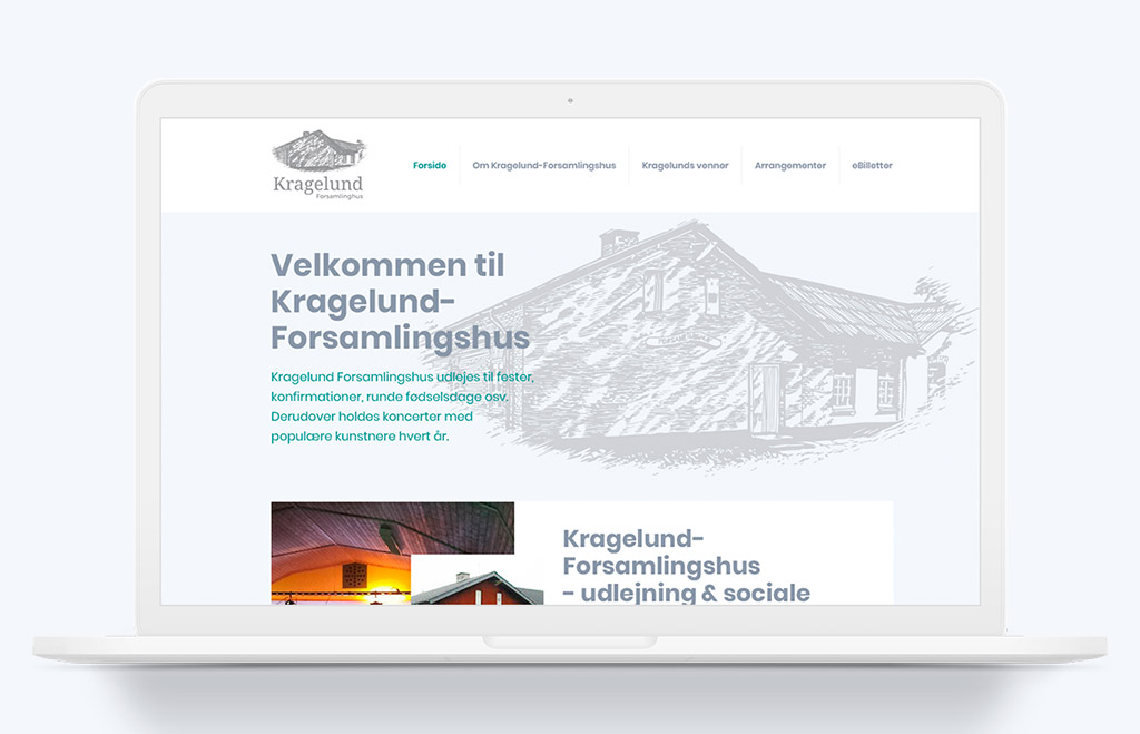 Redesign af Kragelund Forsamlingshus's hjemmeside